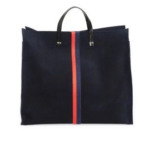 Clare v. simple perforated suede tote bag